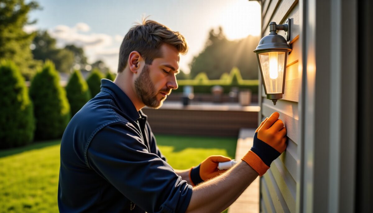 Guide pratique pour installer un éclairage extérieur équipé d'un détecteur de mouvement