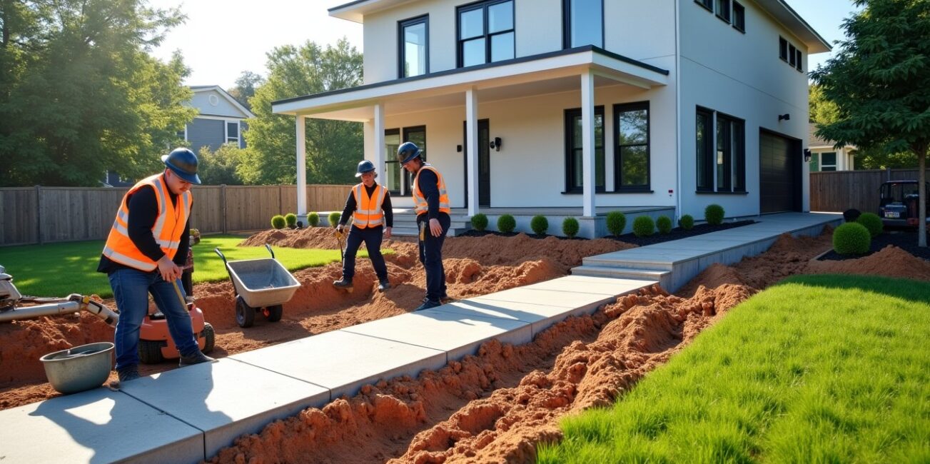 Pose d'un trottoir périphérique sur sol argileux : protégez efficacement votre maison