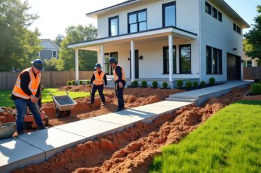 Pose d'un trottoir périphérique sur sol argileux : protégez efficacement votre maison