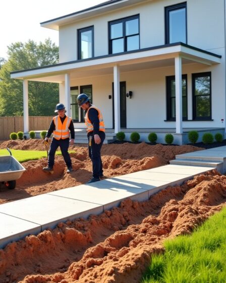 Pose d'un trottoir périphérique sur sol argileux : protégez efficacement votre maison