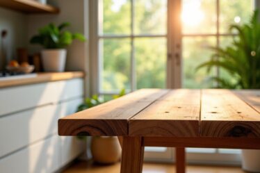 Une astuce écologique pour assembler deux plans de travail et créer une table durable