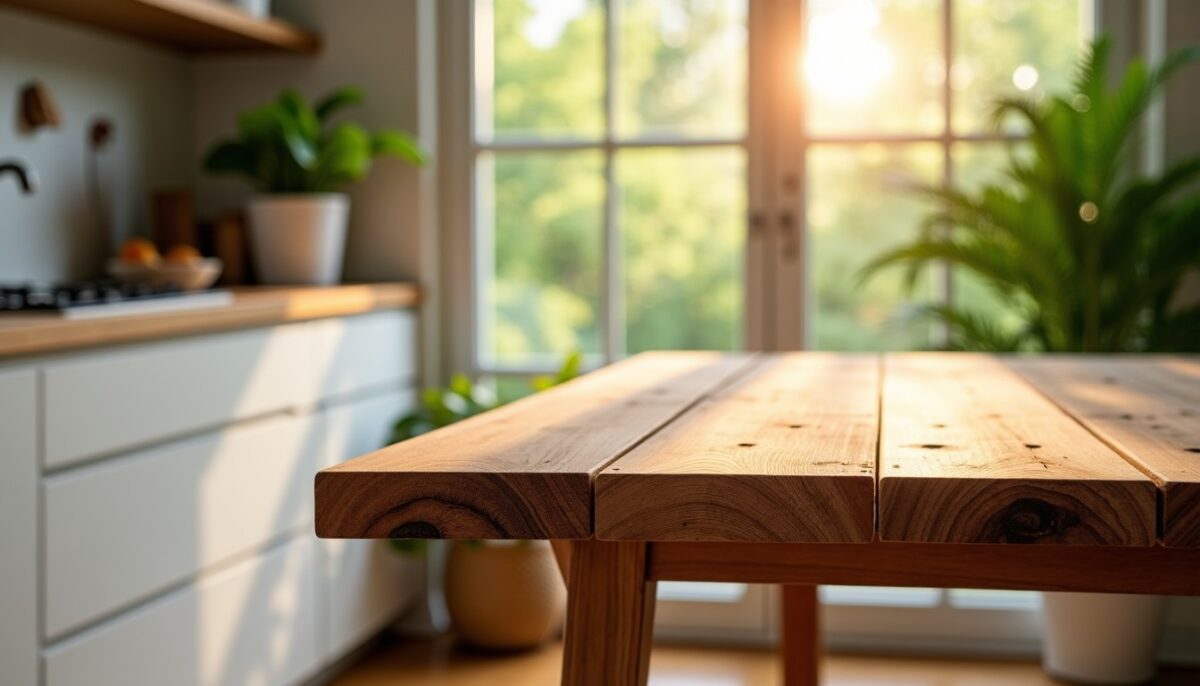 Une astuce écologique pour assembler deux plans de travail et créer une table durable