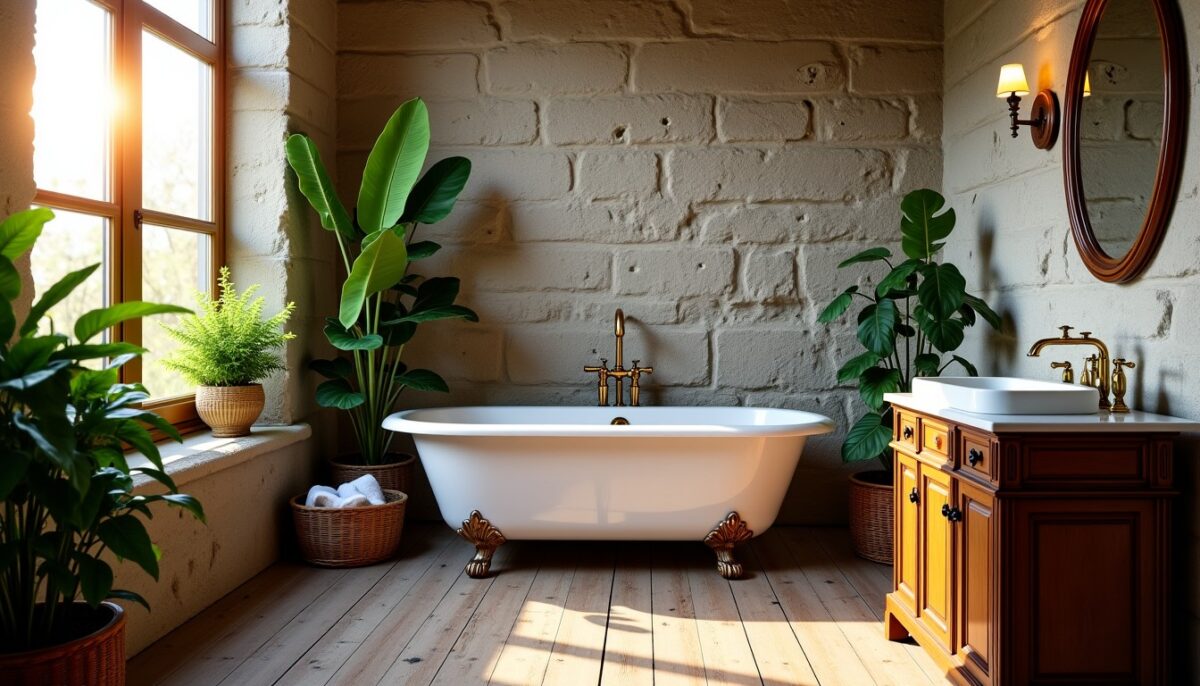 Concevez une salle de bain au charme authentique avec des pierres apparentes