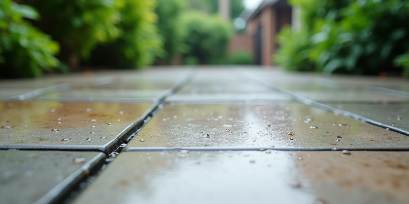 Combien de temps met à sécher un joint de carrelage extérieur sous la pluie ?