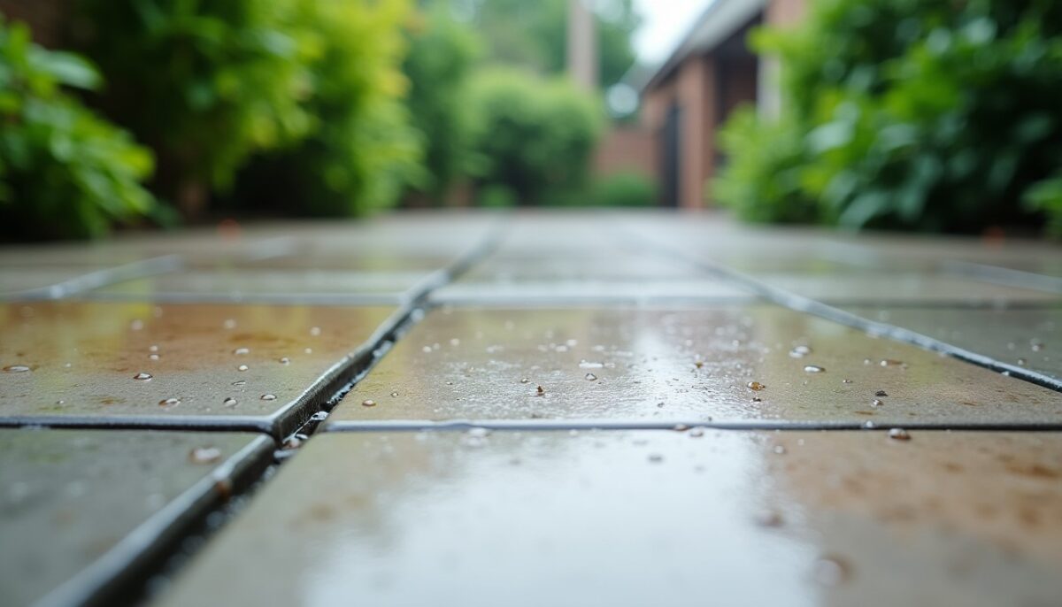 Combien de temps met à sécher un joint de carrelage extérieur sous la pluie ?