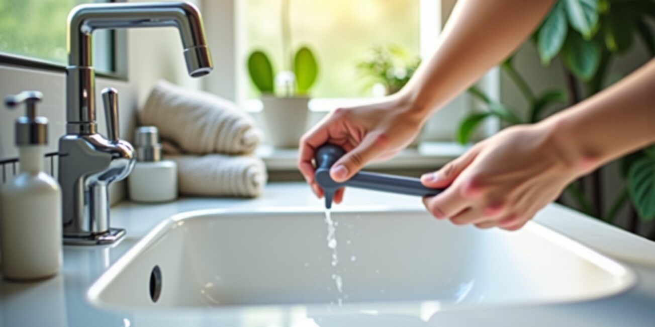 Comment libérer un bouchon de lavabo bloqué sans utiliser de tirette ?