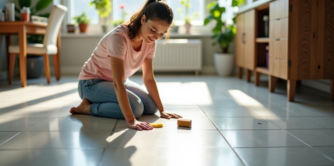 Astuces efficaces pour enlever une tache incrustée sur le carrelage sans l'endommager