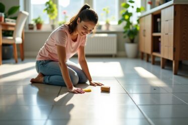 Astuces efficaces pour enlever une tache incrustée sur le carrelage sans l'endommager