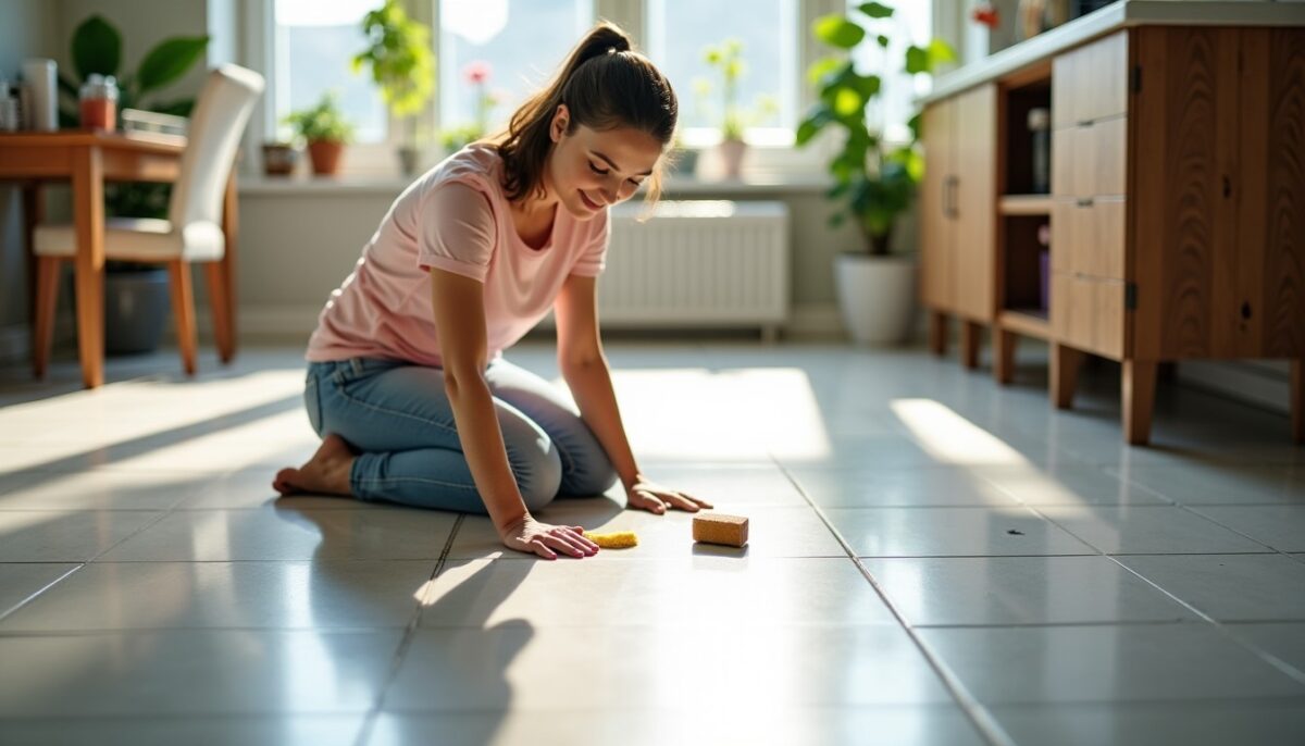Astuces efficaces pour enlever une tache incrustée sur le carrelage sans l'endommager