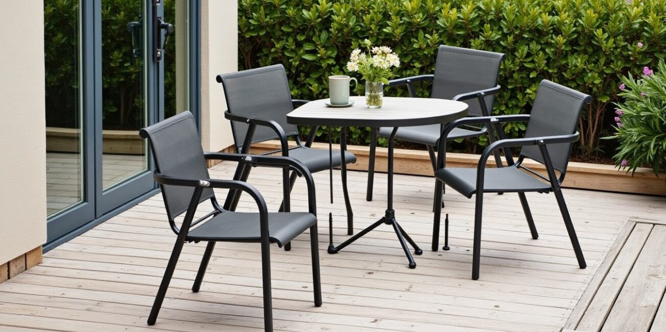 Mobilier en métal : une alliance réussie avec terrasse en bois ou en pierre ?