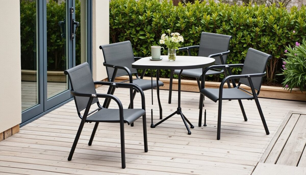 Mobilier en métal : une alliance réussie avec terrasse en bois ou en pierre ?