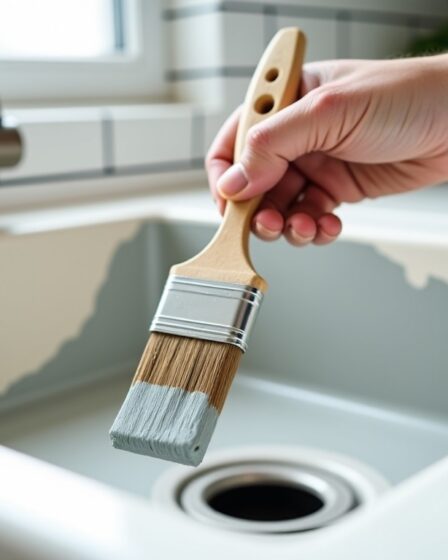 Guide pratique : Transformer un évier en résine abîmé grâce à la peinture, sans le changer