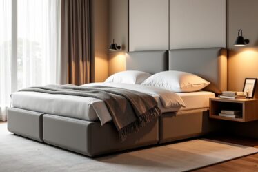 Lit coffre élégant, tête de lit stylée et rangements astucieux : les essentiels pour une chambre chic et fonctionnelle